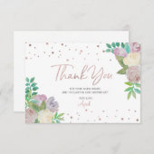 ソフトフローラベビー散水ベビーシャワーありがとう 案内状 (正面/裏面)