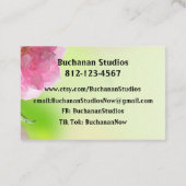 ソフトフローラユーロサイズウィメンズスタジオピンク 名刺 (裏面)