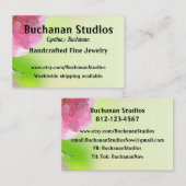 ソフトフローラユーロサイズウィメンズスタジオピンク 名刺 (正面/裏面)