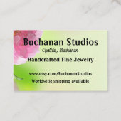 ソフトフローラユーロサイズウィメンズスタジオピンク 名刺 (正面)