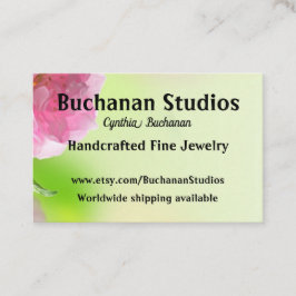 ソフトフローラユーロサイズウィメンズスタジオピンク 名刺