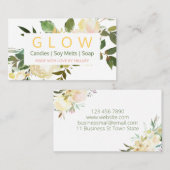 ソフトフローラロウソク豆溶石鹸及びDIY船 名刺 (正面/裏面)