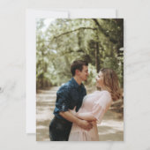 ソフトフローラロマンチックな緑のピンク結婚の写真 招待状 (裏面)