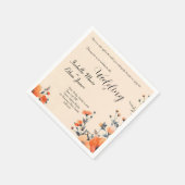 ソフトフローラロミッチ結婚式招待状デザイン スタンダードカクテルナプキン (角)