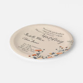 ソフトフローラロミッチ結婚式招待状デザイン ペーパープレート (アングル)