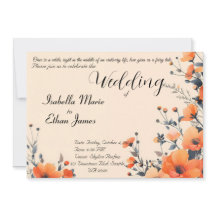 ソフトフローラロミッチ結婚式招待状デザイン