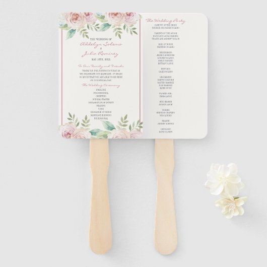 ソフトフローラ春水結婚色のセレモニーPro ハンドファン (正面&裏面)