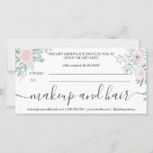 ソフトフローラ水色ピンクのロゴギフト券 (裏面)