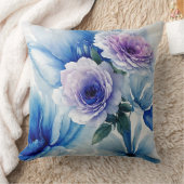 ソフトフローラ水色 クッション (ブランケット)