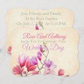 ソフトフローラ結婚式招待状 招待状 (正面/裏面)