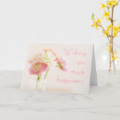 ソフトフローラ誕生日 カード (黄色い花)