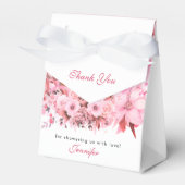 ソフトフローラ赤面テディベア赤ちゃんシャワー フェイバーボックス (正面サイド)