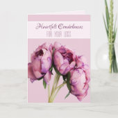 ソフトフローラ追悼悔やみや弔慰グリーティングカード カード (正面)