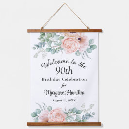 ソフトフローラ90誕生祝い 吊り下げ型タペストリー