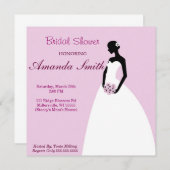 ソフトブライダルシャワーの招待 招待状 (正面/裏面)