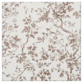 ソフトブラウンの花のつるトワル ファブリック (見本)