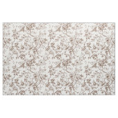 ソフトブラウンの花のつるトワル ファブリック (ファットクウォーター)