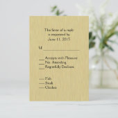 ソフトブラシ金ゴールドメニューRSVP 出欠カード (スタンド正面)