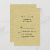 ソフトブラシ金ゴールドRSVP 出欠カード (正面/裏面)