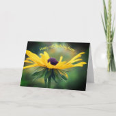 ソフトブラックアイドスーザンパーソナライズされた誕生日 カード (正面)