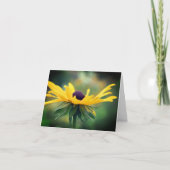 ソフトブラックアイドスーザンフラワーノート カード (正面)