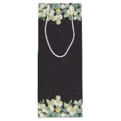 ソフトブラックスノーベリー+ユーカリクリスマス/ホリデー ワインギフトバッグ (裏面)