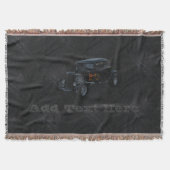 ソフトブラックフェイクスエードレザー スローブランケット (正面)