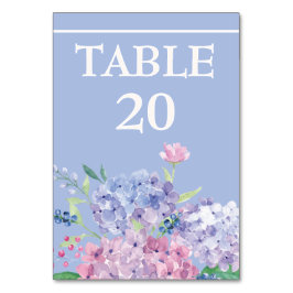 ソフトブルーあじさいウェディングレセプションダイニング テーブルナンバー