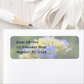 ソフトブルーあじさい花住所 シール (インサイチュ)