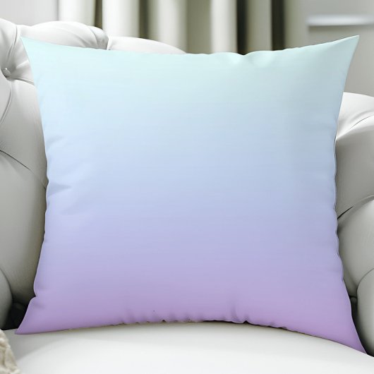 ソフトブルーとパープルグラデーションの背景 クッション