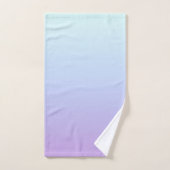 ソフトブルーとパープルグラデーションの背景 バスタオルセット (ハンドタオル)