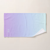 ソフトブルーとパープルグラデーションの背景 バスタオルセット (ハンドタオル)
