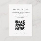 ソフトブルーとピンクの花QRコード結婚の詳細 エンクロージャーカード (正面)