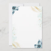 ソフトブルーとホワイトのフローラ結婚ズ 招待状 (裏面)