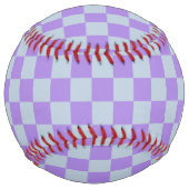ソフトブルーとラベンダ市松模様にー ソフトボール (裏面)