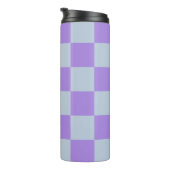 ソフトブルーとラベンダ市松模様にー タンブラー (回転右)