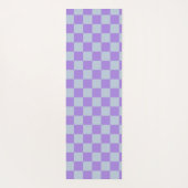 ソフトブルーとラベンダ市松模様にー ヨガマット (裏面)