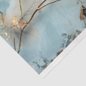 ソフトブルーと金ゴールドリーフティッシュペーパー 薄葉紙 (詳細)