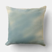 ソフトブルーと雲のヴィンテージ素朴装飾 クッション (正面)