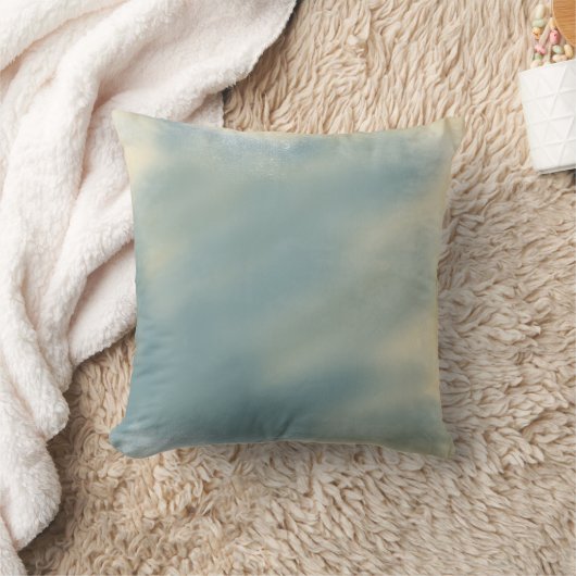 ソフトブルーと雲のヴィンテージ素朴装飾 クッション (ブランケット)