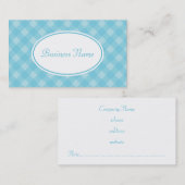 ソフトブルーのギンガム名刺 名刺 (正面/裏面)