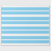 ソフトブルーのストライプ ラッピングペーパー (フラット)