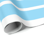 ソフトブルーのストライプ ラッピングペーパー (ロールコーナー)