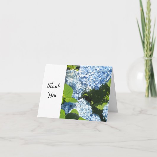 ソフトブルーのハイドランジア サンキュー サンキューカード (正面)