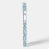 ソフトブルーのレザーテクスチャー スマホケース Case-Mate iPhoneケース (裏面 / 左)