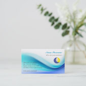 ソフトブルーの名刺 名刺 (スタンド正面)