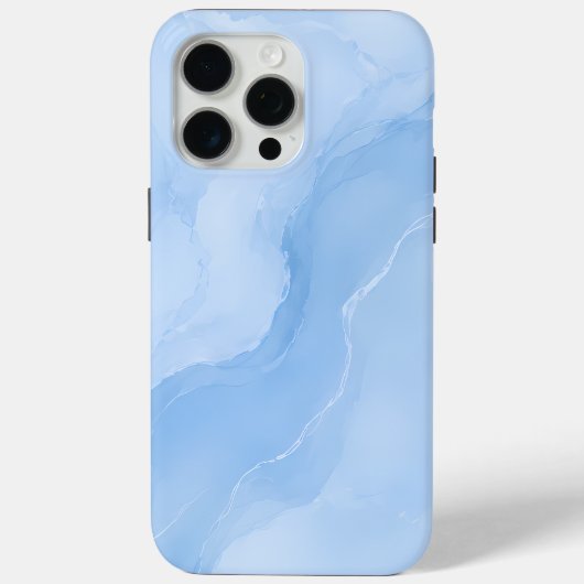ソフトブルーの大理石抽象パターン Case-Mate iPhoneケース (裏面)