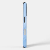 ソフトブルーの大理石抽象パターン Case-Mate iPhoneケース (裏面 / 右)