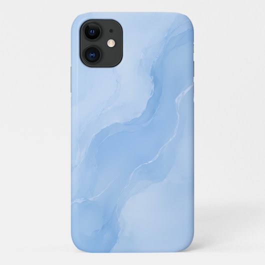 ソフトブルーの大理石抽象パターン Case-Mate iPhoneケース (裏面)