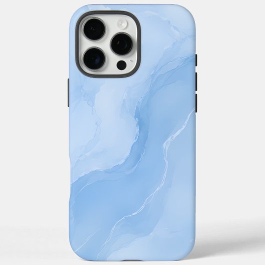 ソフトブルーの大理石抽象パターン Case-Mate iPhoneケース (裏面)